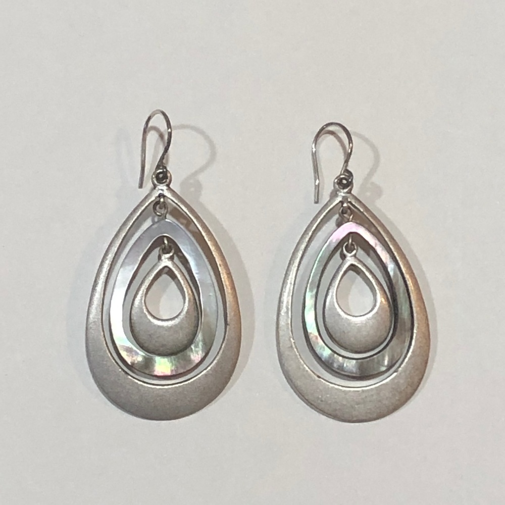 Kenneth Cole Silver-Tone Layered Earrings